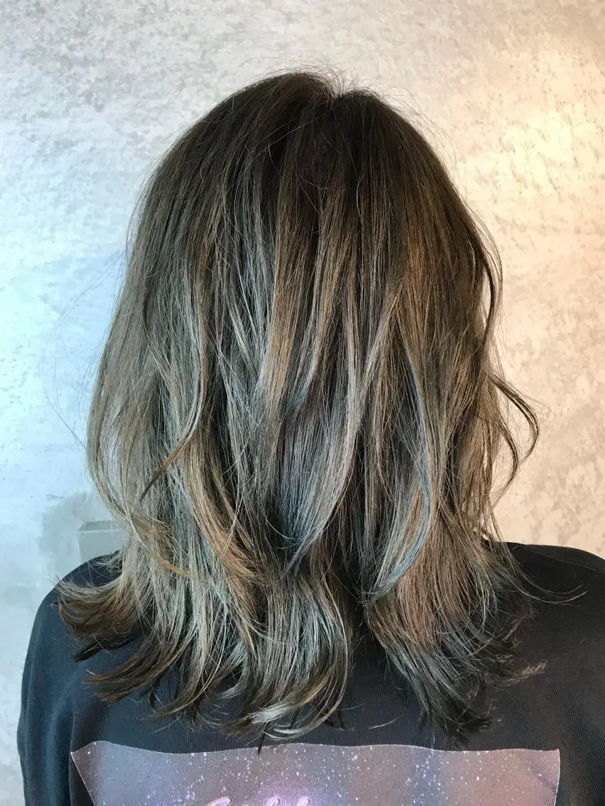 ミディアム 外国人風カラー ヤマダ ショウコのヘアスタイル