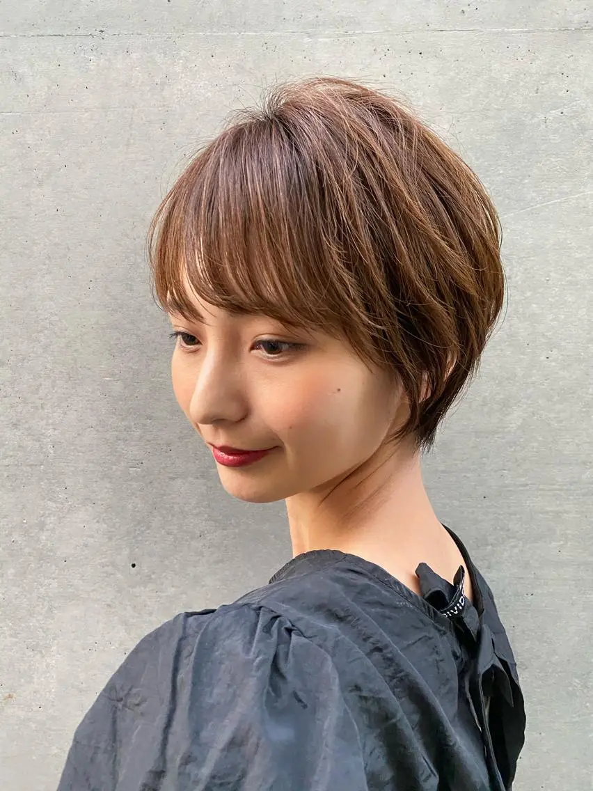 ショート カラー カット ヘアカラー トリートメント 🇰🇷韓国レイヤー 錦糸町【北山謙三】のヘアスタイル
