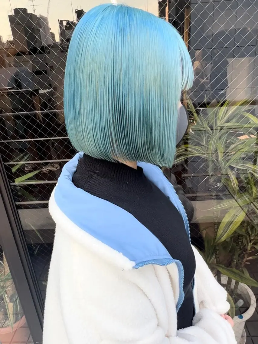 ショート カラー ブリーチ ブルーカラー ダブルカラー ハイトーンカラー イルミナカラー 🧡色落ちまで2度 楽しめる🧡ヨシキのヘアスタイル
