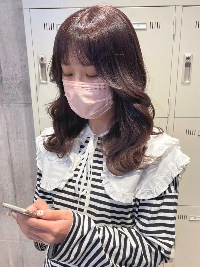 ミディアム カラー ヘアアレンジ ガーリーヘア 🎀 Rika 🫧のヘアスタイル