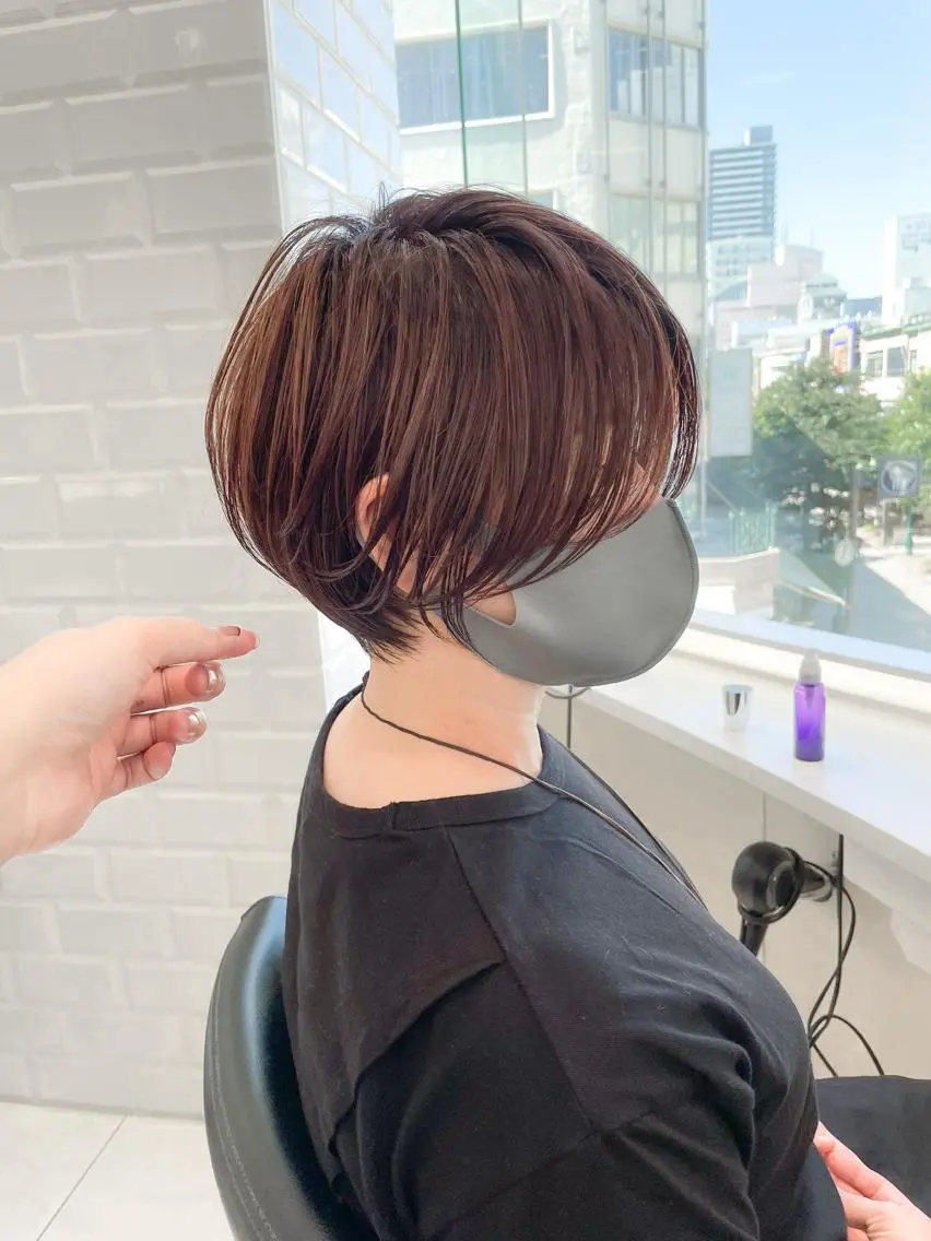 ショート ショートヘア クロスパーマ松永裕久 似合わせカットのヘアスタイル