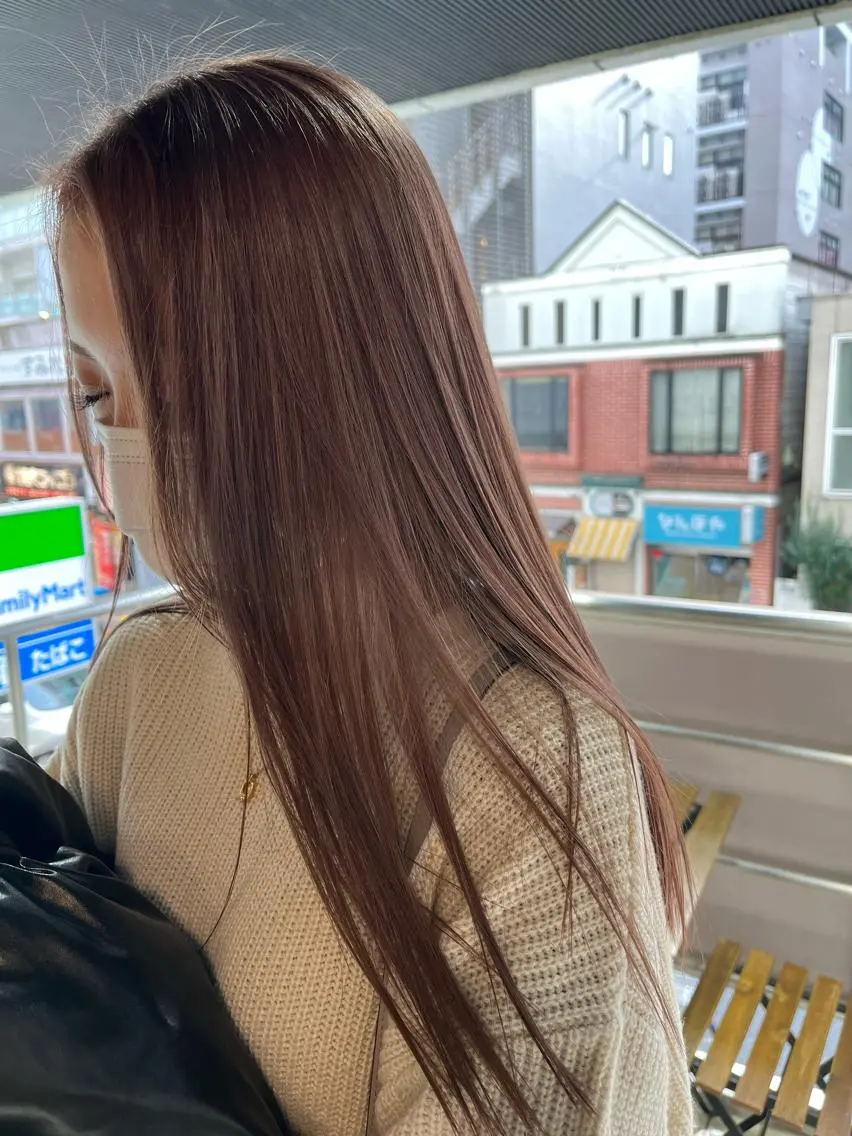 カラー ベージュカラー ブリーチ ケアブリーチ ダブルカラー イヤリングカラー カットパーマ 🌀あさみのヘアスタイル