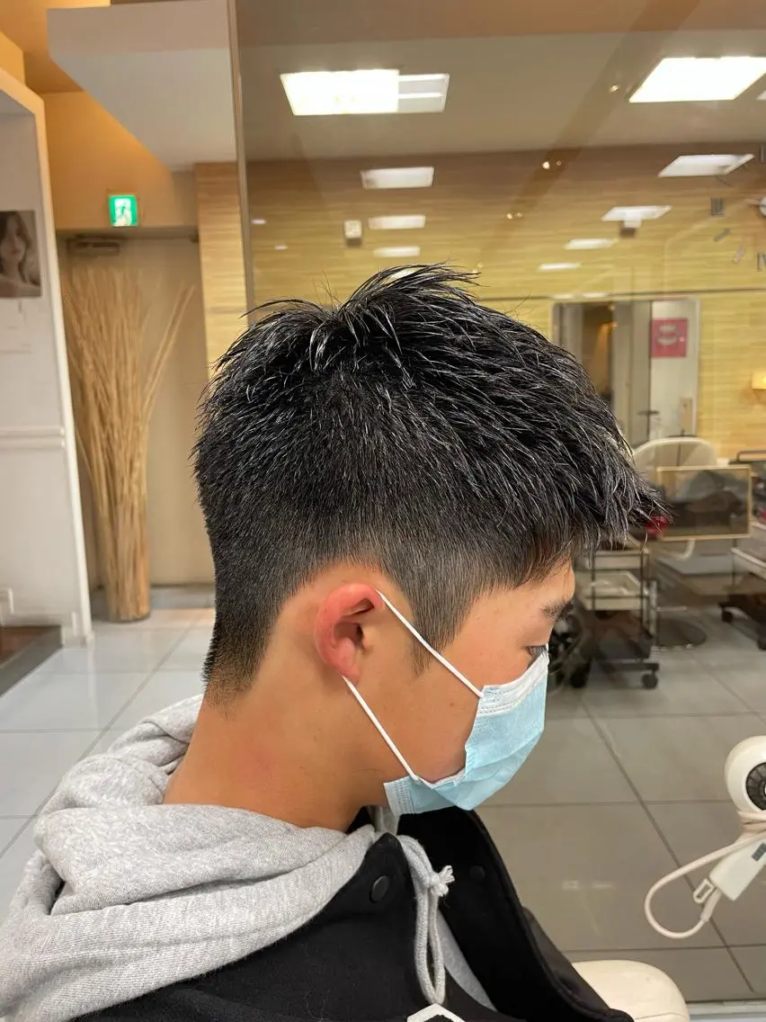 セミロング ヘアアレンジ メンズ アップバング フェードカット メンズハイライト メンズメッシュ マッシュ カット 🔮メンズ縮毛矯正 メンズパーマ💎竹永のヘアスタイル
