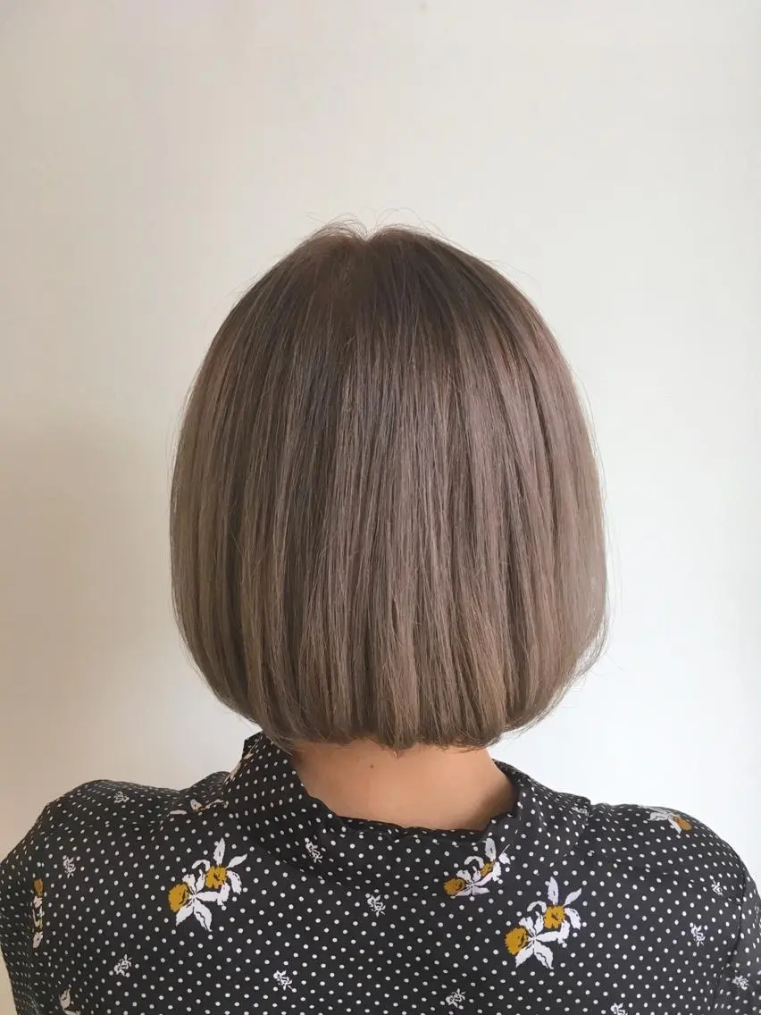 ショート カラー グレージュ ヘアカラー トリートメント ヘアセット yoshi ☆のヘアスタイル