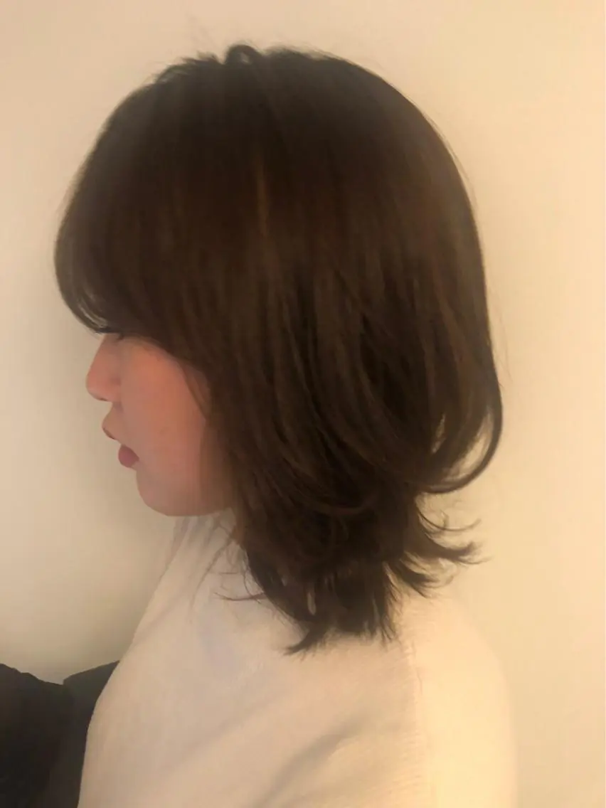 ミディアム ヘアアレンジ Aya/四条烏丸/ 酸性ストレートのヘアスタイル