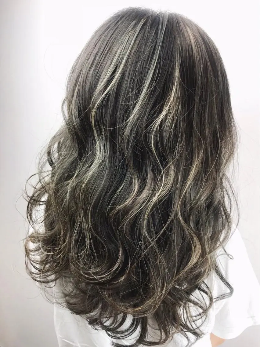 ロング カラー カット ヘアカラー トリートメント 酸性ストレート/ブリ ーチなし/中村 匠のヘアスタイル