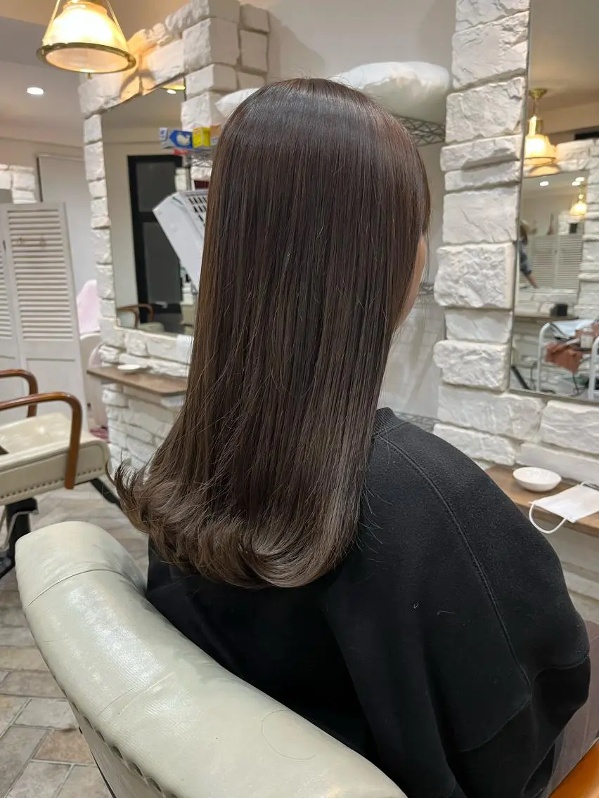 セミロング カット ヘアカラー トリートメント 宮永 瑞樹のヘアスタイル