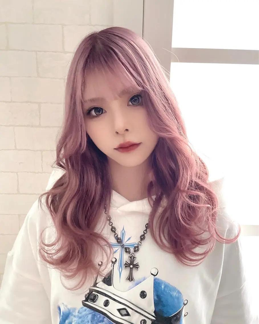 ロング カラー ピンクカラー ヘアカラー トリートメント レイヤー/ウルフ ハイトーンhiroのヘアスタイル