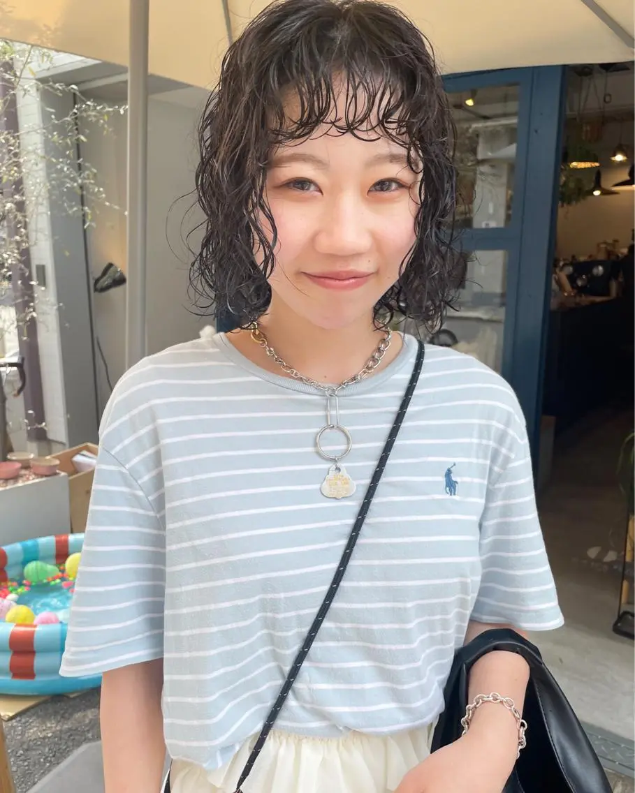 ショート パーマ やまさきえりこ ニュアンスパーマのヘアスタイル