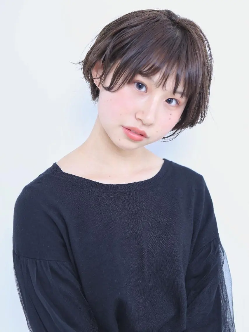 ショート カラー ショートヘア カット ✨ブリーチなし透明感 カラー✨ゆりかのヘアスタイル