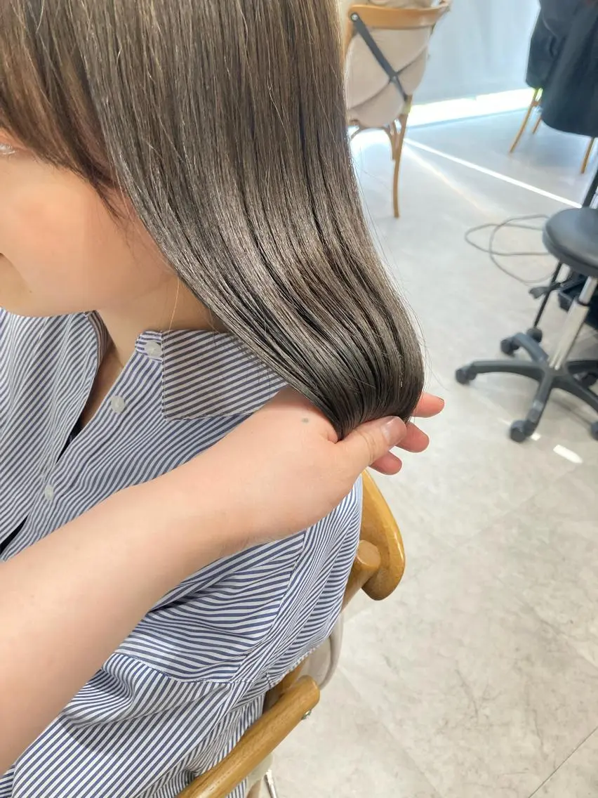 ミディアム ヘアカラー トリートメント ✨色持ちの良い艶 カラー✨蟹江真世のヘアスタイル