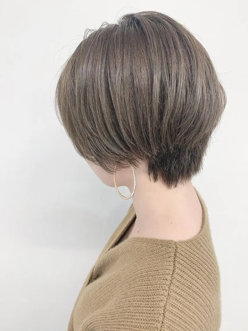 ショート カラー ブリーチなし透明感 🍀梅田・増田のヘアスタイル