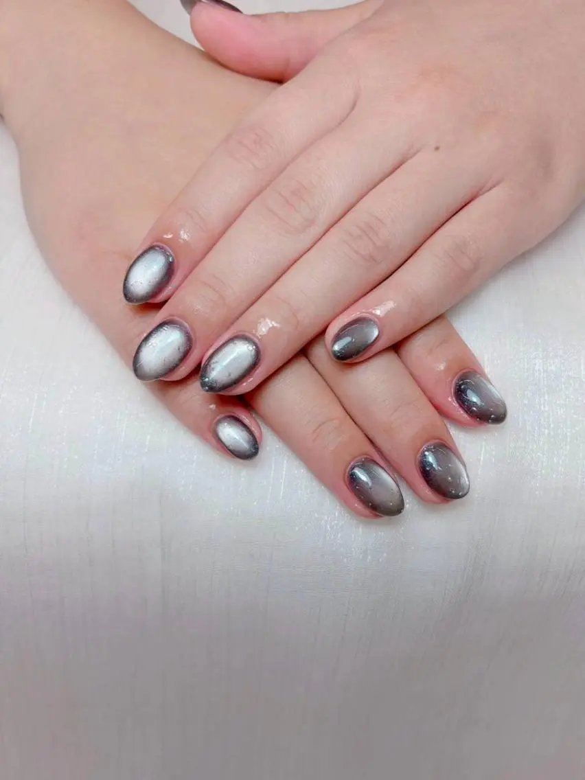 ネイル ジェルネイル マグネットネイル 持ち込み オフィスネイル パラジェル ハンドネイル Mihana Nails.*♡のネイルデザイン