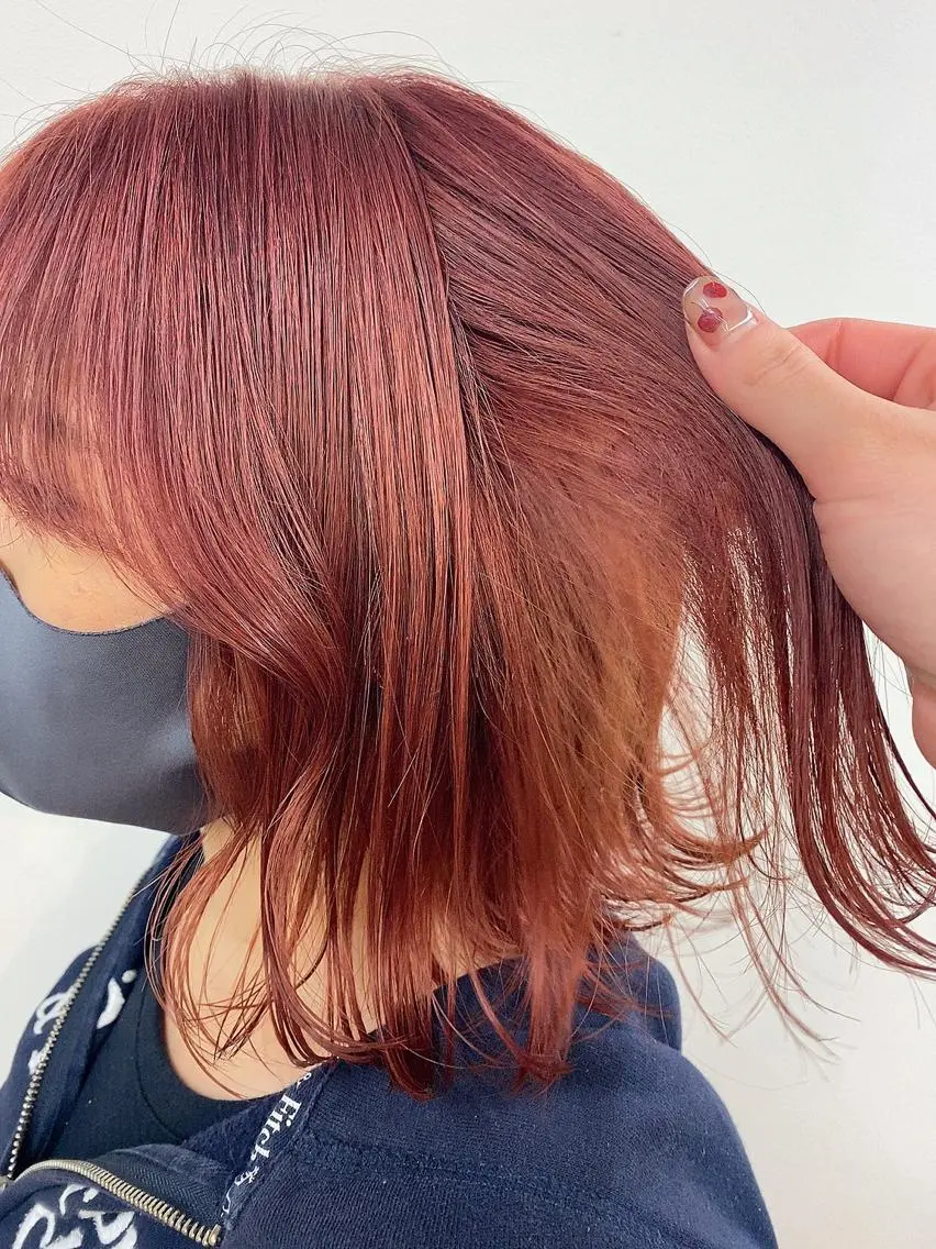 ミディアム カラー ✨艶髪✨ 奈須晴香のヘアスタイル
