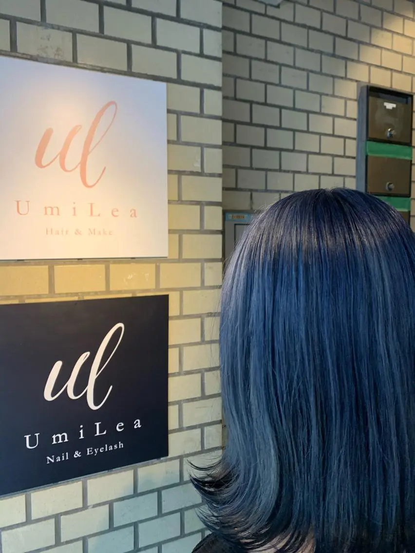 ミディアム カラー パーマ ヘアアレンジ メンズ ネイル ブルーカラー 透明感カラー ブルー カット ヘアカラー トリートメント Sia中野新橋 『JUNYA』のヘアスタイル