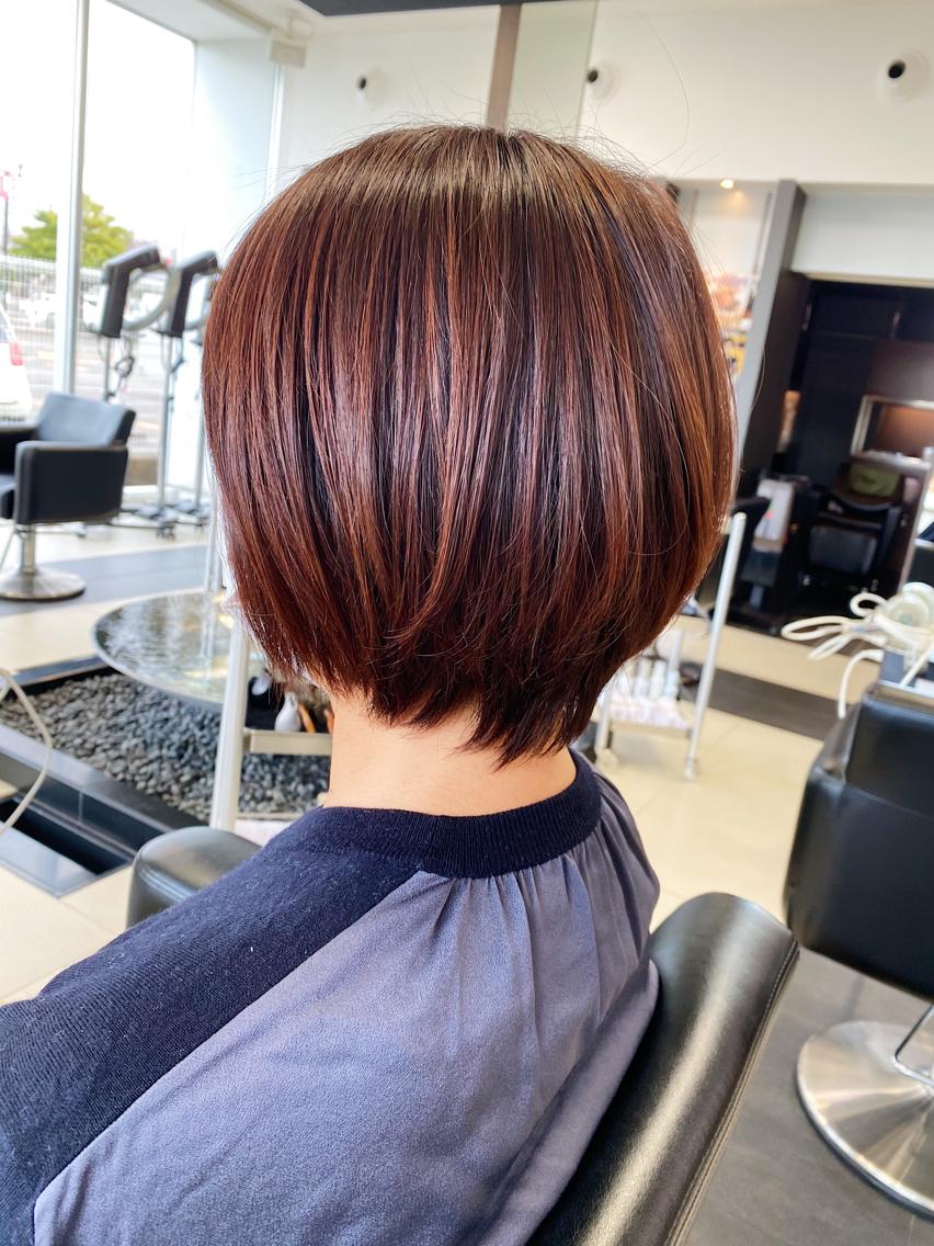 ショート カラー ブラウンカラー ピンクカラー ピンクブラウン 横地 凌のヘアスタイル