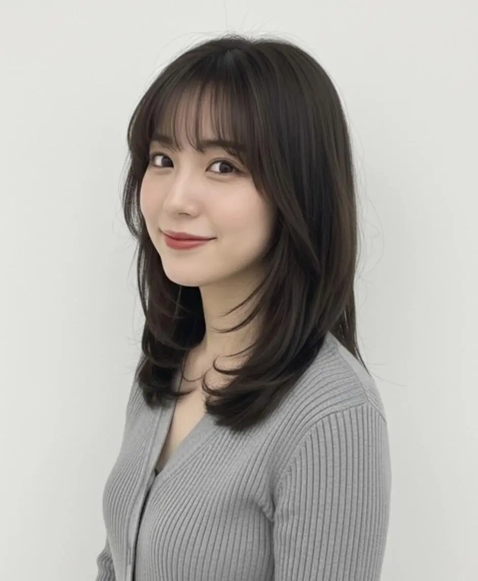 ミディアム カラー カット ヘアカラー トリートメント 中韓🇨🇳🇰🇷 トレンド&髪質改善のヘアスタイル