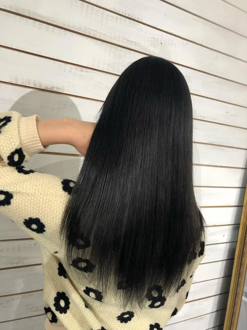 セミロング カラー 黒髪 ヘアカラー トリートメント 🧡艶髪/エクステ 🫧🧡YUKI❄️のヘアスタイル