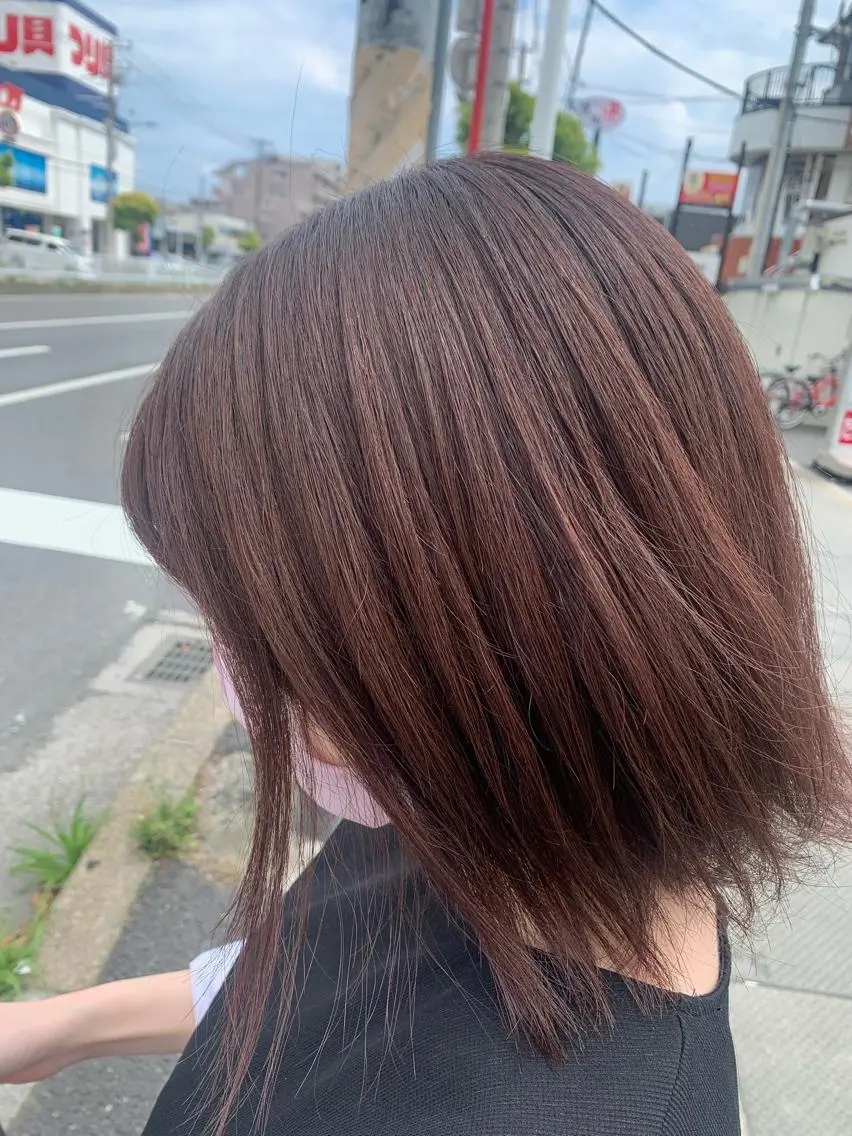 カラー アッシュ ブリーチ 透明感カラー ブリーチなしカラー ピンクカラー VIE.ORNER 浦安店　三上真弥のヘアスタイル