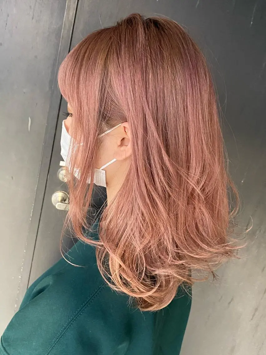 セミロング カラー カット ヘアカラー ハイトーンヘア/ 島崎　タクミのヘアスタイル