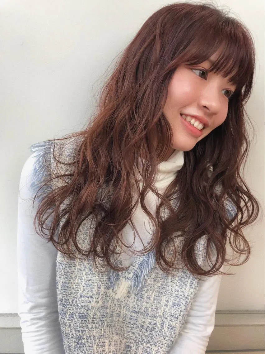 セミロング カット パーマ トリートメント ヘッドスパ 長井 徹行のヘアスタイル