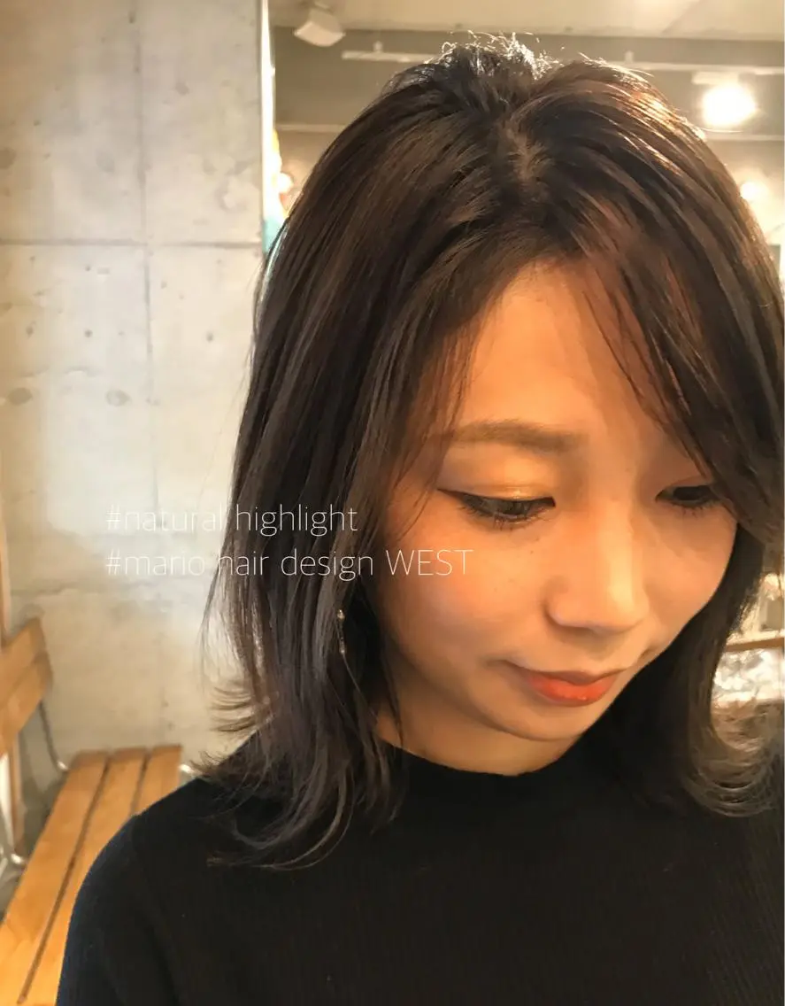 ミディアム カラー ハイライトカラー ハイライト 竹嶌 健吾のヘアスタイル