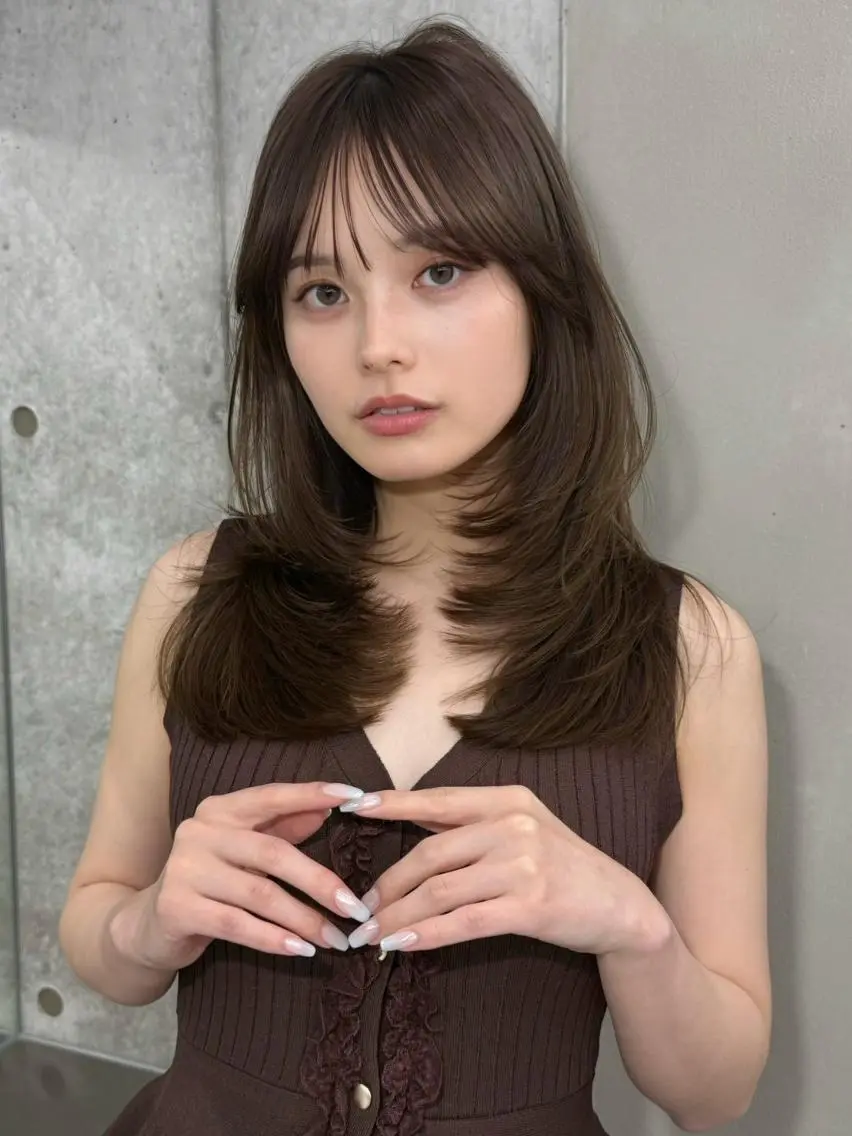 ミディアム ボブ 髪質改善 韓国風ヘア レイヤーカット 縮毛矯正 GLROW 大宮 ANNEXのヘアスタイル