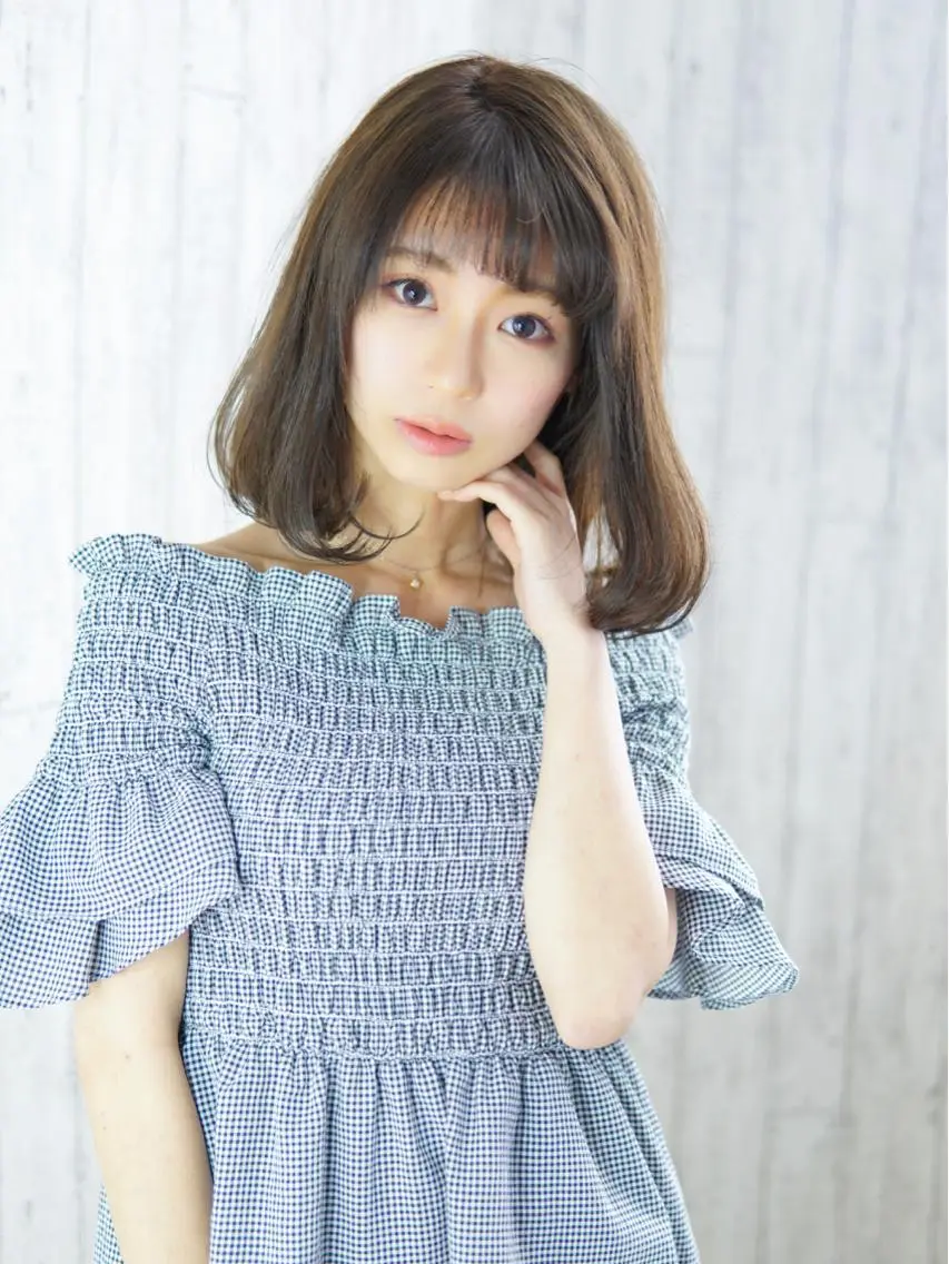 ミディアム カラー パーマ ヘアアレンジ キッズ ネイル マツエク・マツパ ミディアムネイル 永野 良一のヘアスタイル