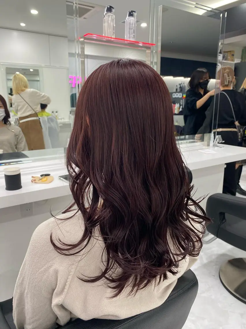 セミロング カラー ヘアアレンジ ブリーチなしトレンド SHUSAKUのヘアスタイル
