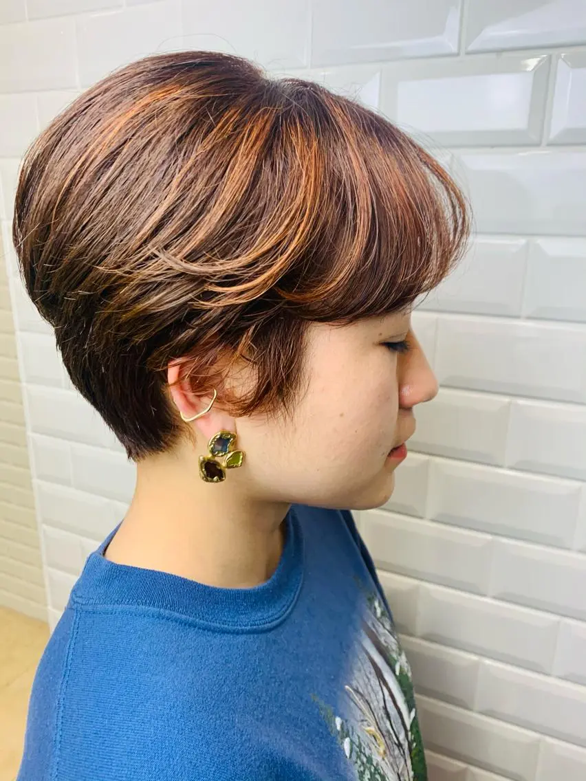 ショート カラー パーマ appiis 柳田葵　横浜のヘアスタイル