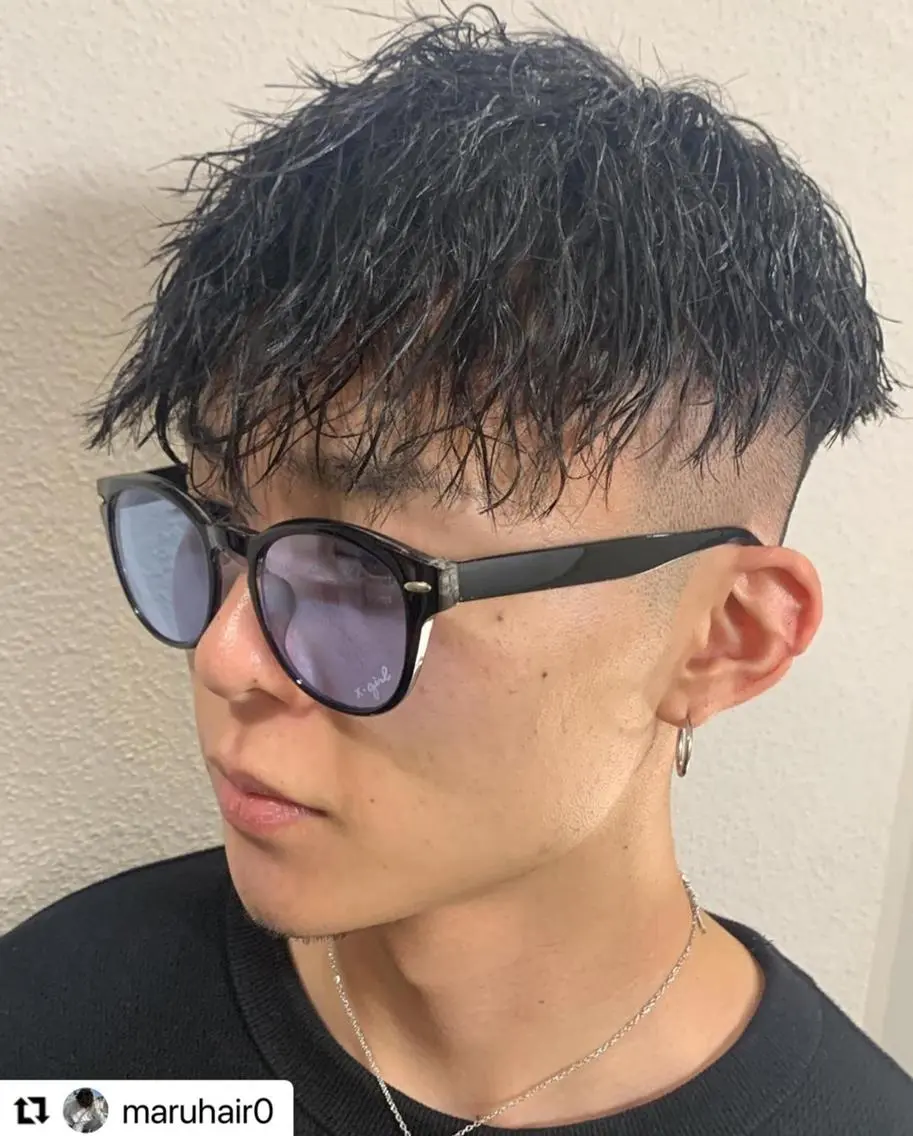 ミディアム カラー メンズ ミディアムパーマ メンズバレイヤージュ メンズブリーチ メンズハイライト メンズハイトーン 🩷Eny terrace🩷のヘアスタイル