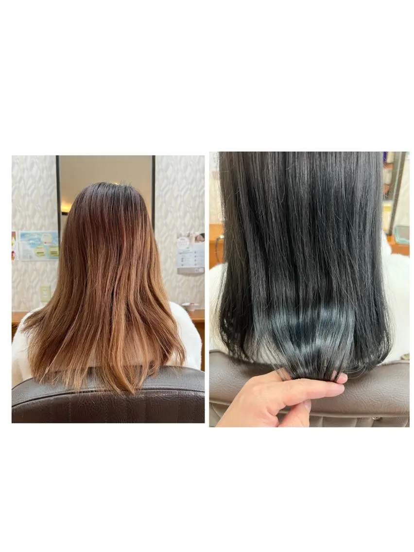 セミロング 髪質改善 カット ヘアカラー トリートメント 髪質改善/艶髪/ cnnakao 本店のヘアスタイル