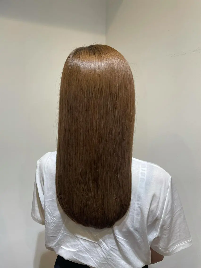 ロング カラー トリートメント カット トリートメント 顔まわりカット✨艶髪 ✨髪質改善✨伴響佳のヘアスタイル