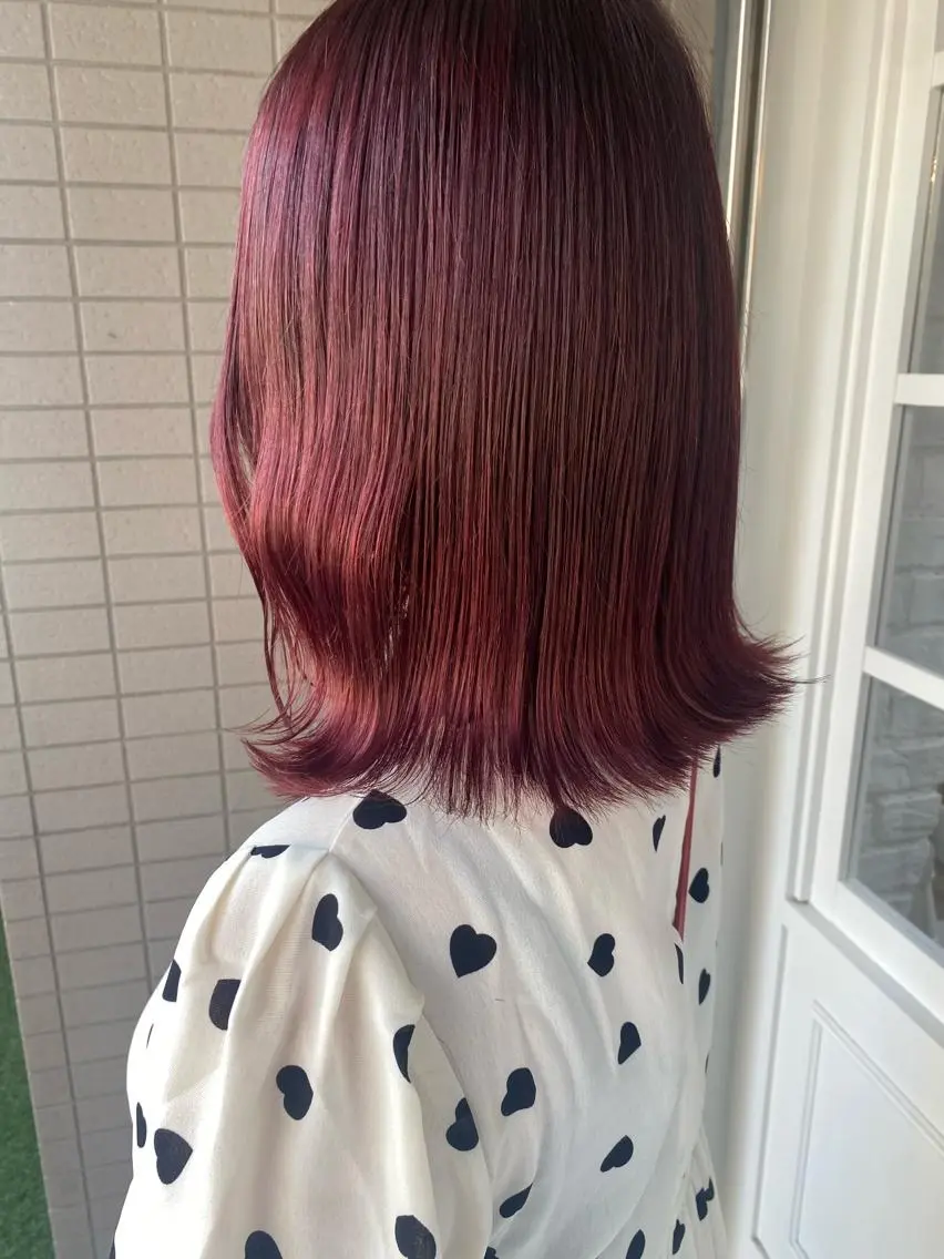 ミディアム カラー 韓国×髪質改善カラー 💎hinaのヘアスタイル