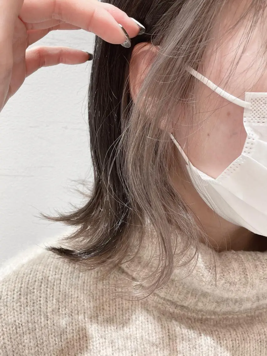 ミディアム カラー グレージュ カット ヘアカラー トリートメント 🦖鶴岡 香純🦖のヘアスタイル