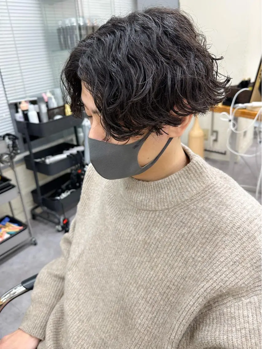 ショート パーマ メンズ カット パーマ メンズパーマ メンズ特化ryoのヘアスタイル