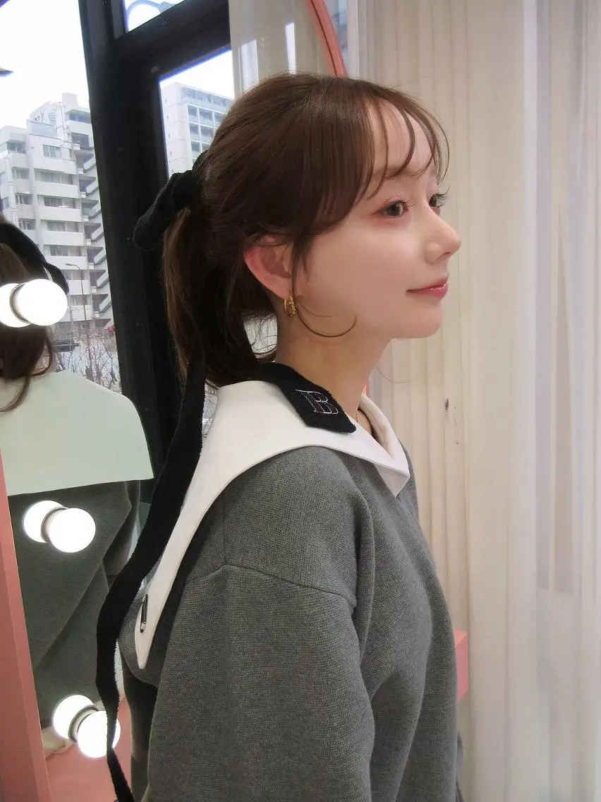 ロング カラー ロングレイヤー 透明感カラー ダブルカラー グレージュ 髪質改善 カット ヘアカラー トリートメント ヘアセット 渋谷美容室/韓国ヘア /misakiのヘアスタイル