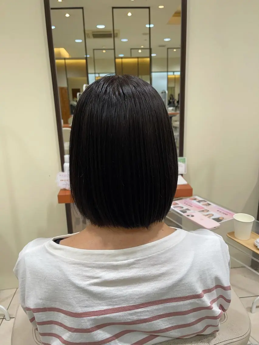 カラー 黒髪 ブルーカラー ブルーブラック カネヒラ リョウスケのヘアスタイル