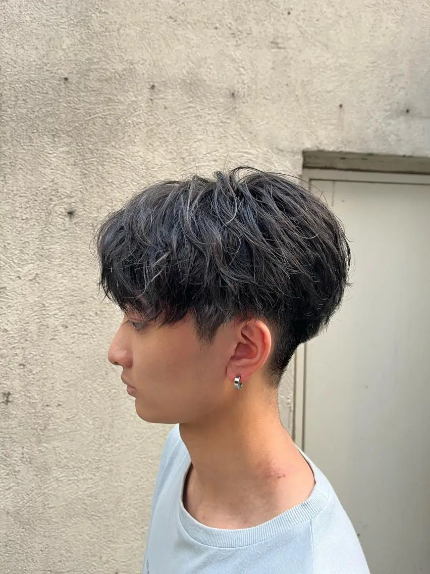 ショート パーマ メンズ カット パーマ トリートメント ヘアセット 🏆メンズヘア特化 🥇代表りんぺーのヘアスタイル
