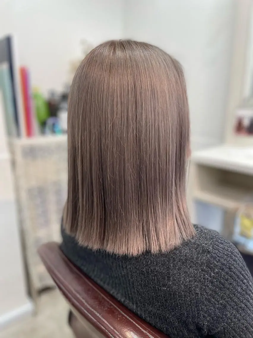 ミディアム カラー ヘアカラー ヘアセット 韓国ヘア🤍髪質改善 🇰🇷AKANEのヘアスタイル