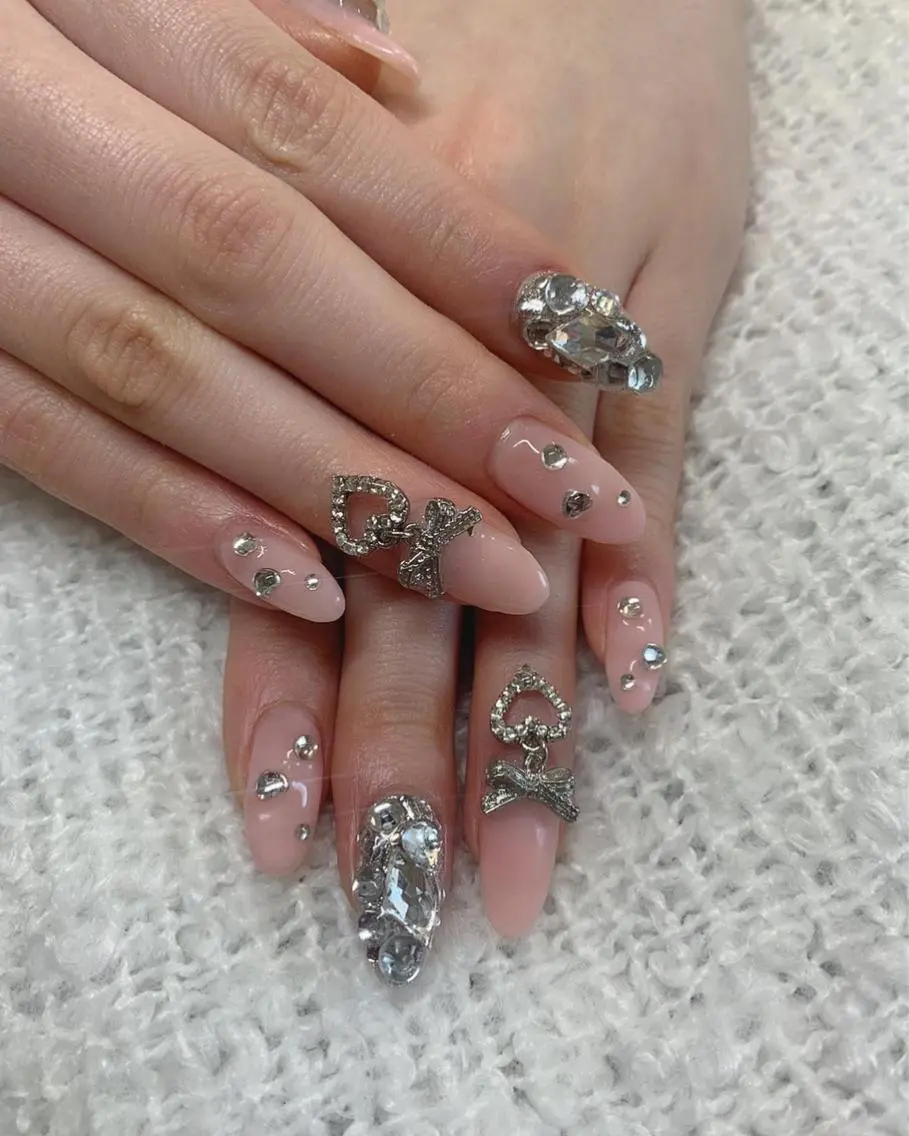 ネイル アートネイル 長さ出し フレンチネイル 韓国ネイル ミラーネイル ハンドネイル *・*MIMnail 1号店・*:・*のネイルデザイン