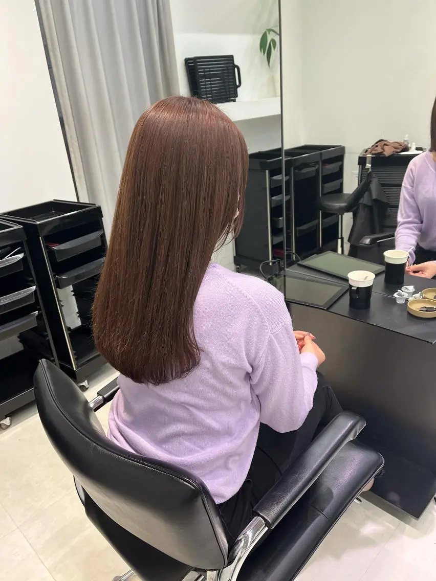 セミロング カラー キッズ カット ヘアカラー トリートメント オトナヘア🌸 harukaのヘアスタイル