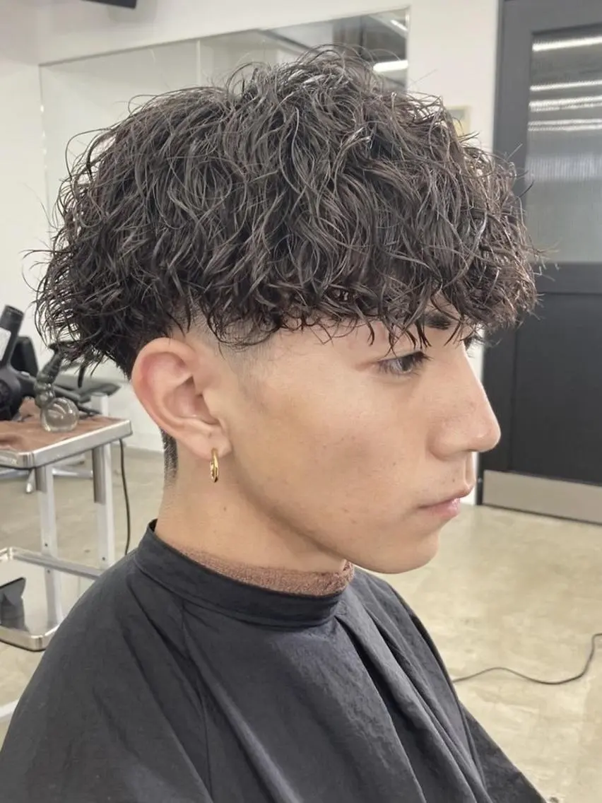 ショート パーマ メンズ メンズパーマ 波巻きパーマ SENTA✨メンズ パーマ✨fifth栄のヘアスタイル