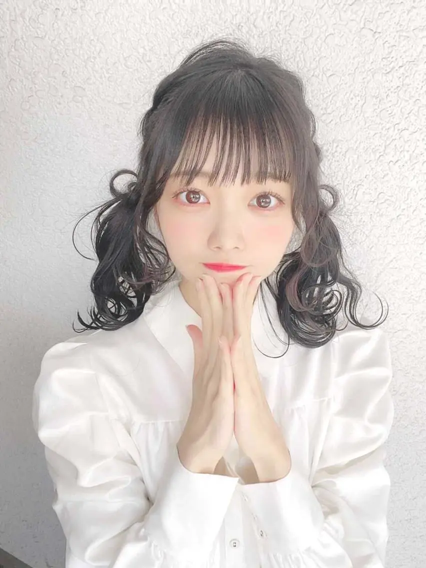 セミロング ヘアアレンジ ツインテール 💖透明感カラー💖 mayukoのヘアスタイル