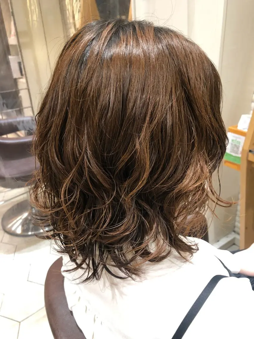 ミディアム パーマ ミディアムパーマ 美髪矯正/渡辺 りんのヘアスタイル