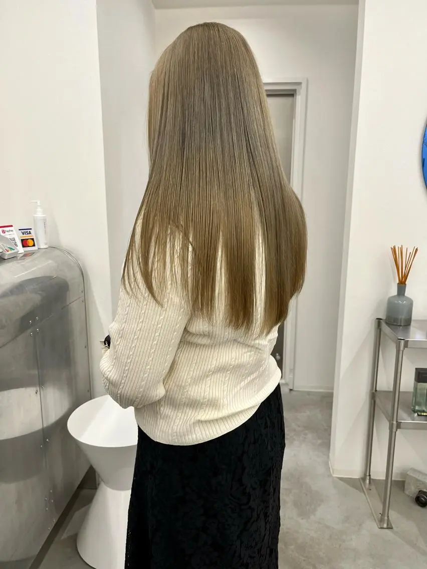 ロング カラー ヘアカラー KEPKA ヤマグチ 天神 今泉のヘアスタイル
