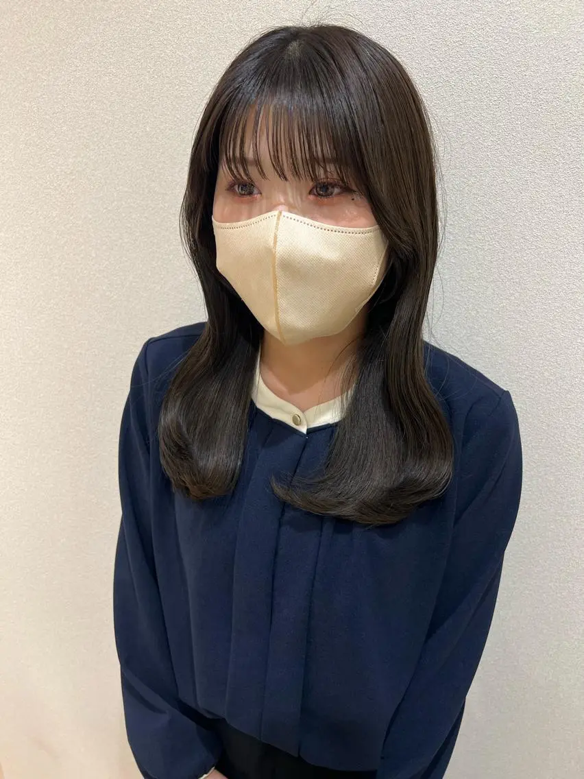 ミディアム カラー エギョモリ 外国人対応 佐久間のヘアスタイル