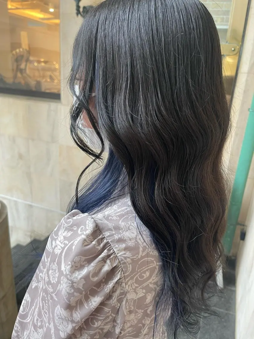 カラー ブリーチ ブルーカラー ヘアカラー トリートメント ヘアセット 髪質改善&美髪カラー ボブ&ロングRINのヘアスタイル