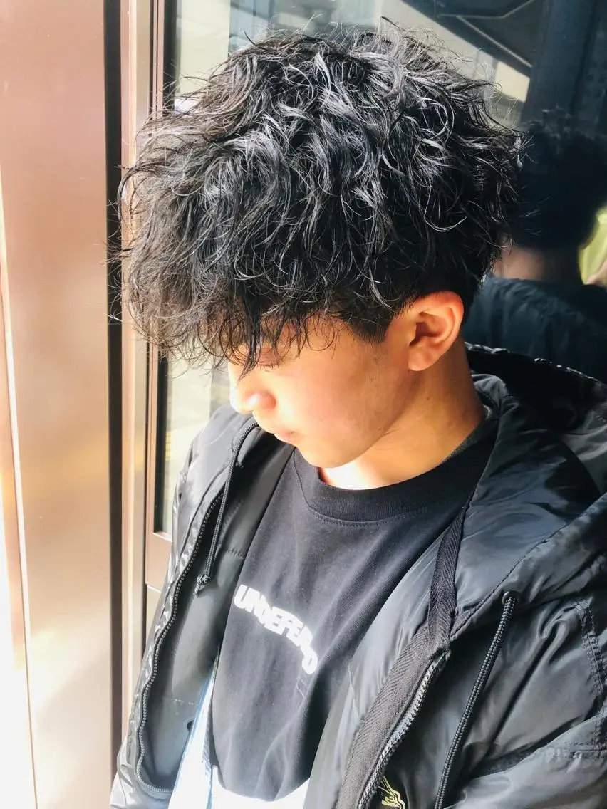 メンズ メンズパーマ 透明感カラー/メンズ 特化kazumaのヘアスタイル