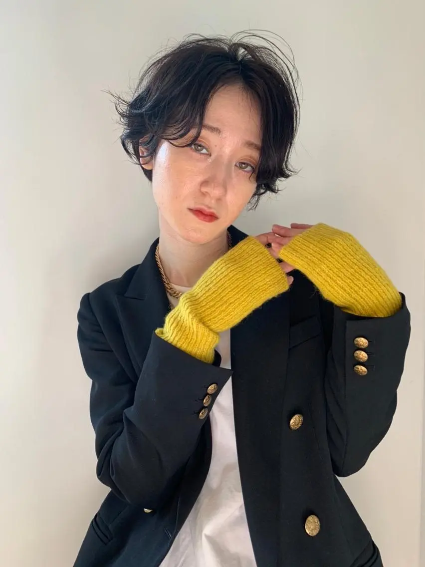 カラー ショート パーマ ダブルカラー グラデーションカラー ハイライトカラー イルミナカラー インナーカラー CEINE PATHのヘアスタイル